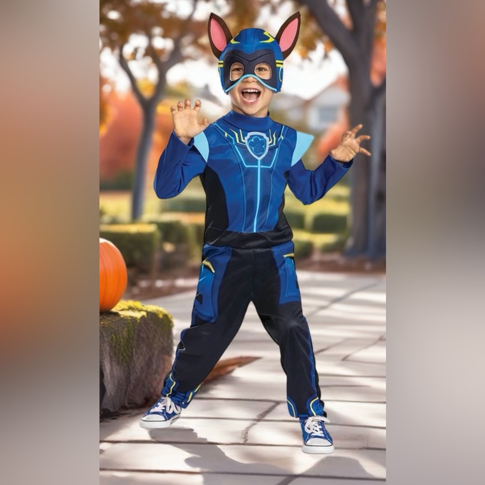 Paw Patrol CHASE Blue Kids Superhero Costume NWT